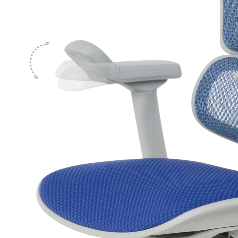 Ергономичен офис стол Ergohuman Elite 2 син-сив